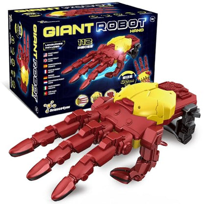 Science4you Hydraulic Cyborg Hand Kit – Build Your own Giant Robotic Hand with 112 Pieces, STEM Toys, Iron Kid Toys the Perfect Robot & Model Kits Gift for Boys & Girls Age 10 11 12 13 14+