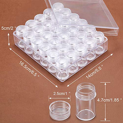 Blulu 30 Bead Container Lidded Small Box, 1.85 x 1 Inch - size: 1.85 x 1 Inch