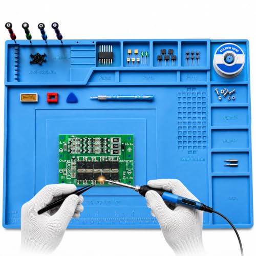 Soldering Mat Silicone Heat Resistant 932°F, Electronics Repair Work Pad