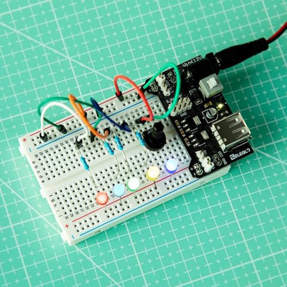 ELEGOO 6PCS 400-Point Boards and 3PCS 830-Point Boards Bundle, for Breadboard Circuits, Prototyping, STEM Labs and Electronics Practice