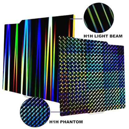H1H Bambu X1/P1/P2/X2/A1 Build Plates Light Beam+Phantom Pattern 257x257mm