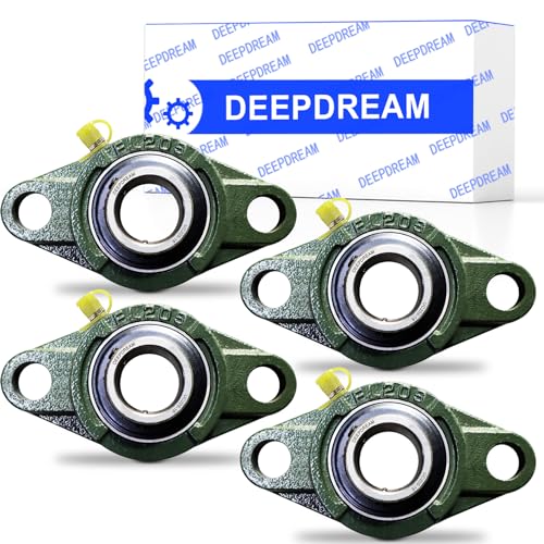 DEEPDREAM UCFL205-16 Pillow Block Bearing - Pack of 4 Flange Mounted Pillow Block Bearings 1 inch Bore Chrome Steel Bearings, Self Alignment Pillow Block Bearing - size: UCFL205-16-4pcs