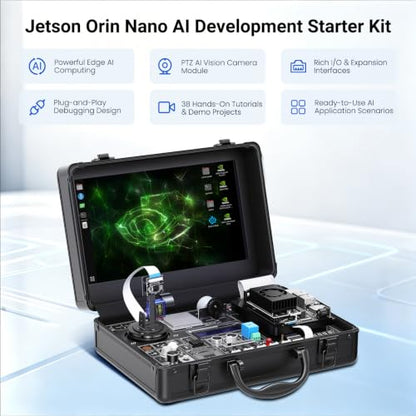 ELECROW AI Starter Kit for Jetson Orin Nano, 30 Sensors, 38 Python Lessons