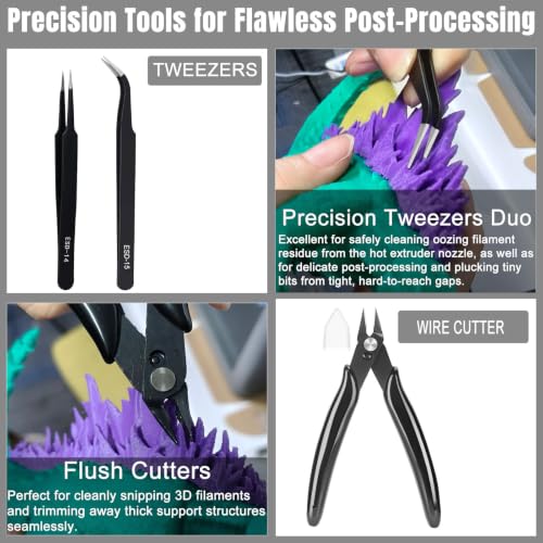 72PCS 3D Printer Tool Kit,3D Printer Accessories&Bag for Cleaning & Removal - size: 3D Printer Tool Kit (72-Piece)