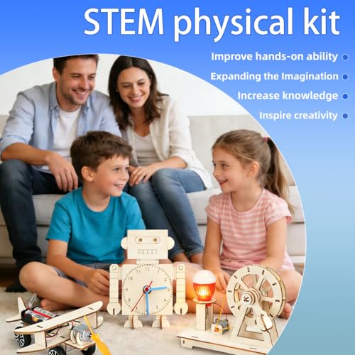 6 in 1 STEM Kits for Kids Ages 8-10-12-14, Stem Toys for Boys Age 8-12, Science Projects, 3D Puzzles for Kids, Educational STEM Toys,Birthday Gifts for 8 9 10 11 12 Year Old Boys and Girls