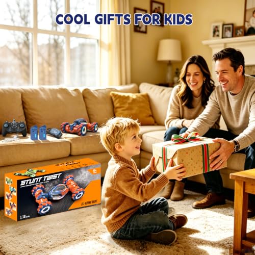 Remote Control Car - RC Drift Car Gesture Sensing Toy Boy Age 6-8-12 Gifts - color: Orange