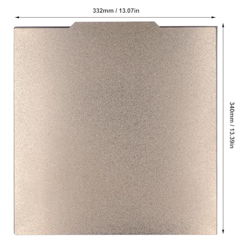 Spring Steel PEI Build Plate with Matte Texture 332x340mm for Raise3D Pro2 PRO 2 Plus 3D Printer Double Sided Magnetic Base