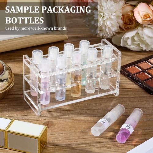 Chiallco Mini Perfume Sample Bottles, 3 ml Plastic Small Spray Bottle 10 Pack, Fine Mist, Portable Perfume Travel Refillable Bottle, Upgraded atomizer sprayer, Clear - style: 3ML