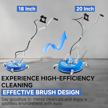 RIDGE WASHER 20’’ Pressure Washer Surface Cleaner with Dual Handle - size: 20 Inch