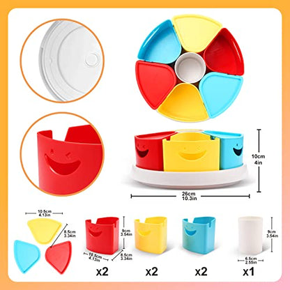 Art Supply Storage Organizer - 360 Degree Rotating Desk Organizer for Classroom and Home School Supplies