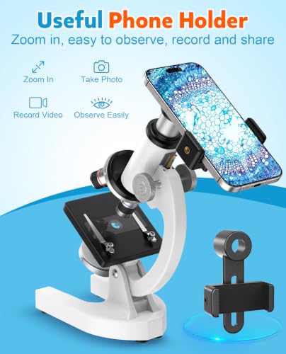 2000X Microscope for Kids Adults Beginner: Compound Monocular Microscope