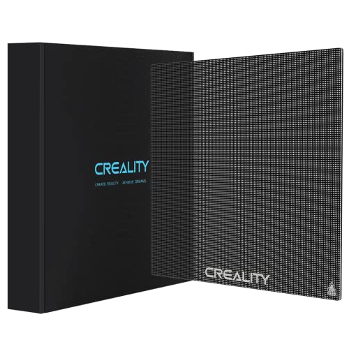 Creality Official Ender 3 Glass Bed 3D Printer Platform, 235x235MM Tempered Glass Plate Build Surface for Ender 3 PRO/Ender 5 PRO/Ender 3 S1/Ender 3 Neo/Ender 3 V2 Neo, Good Adhesion Remove Easily - color: Carborundum Glass Black, size: Ender 3/3 V2