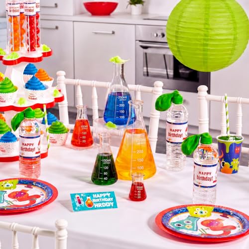 Kingdder 3-piece Glass Erlenmeyer Flask Halloween Mad Scientist Decorations