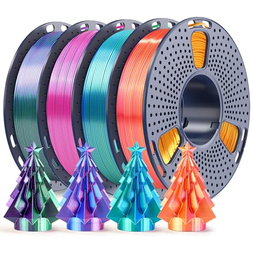 SUNLU Silk Dual Color PLA 1.75mm, 250g Spool Bundle, 3D Printer Filament - color: Pla Bundle-250gx4-2230050