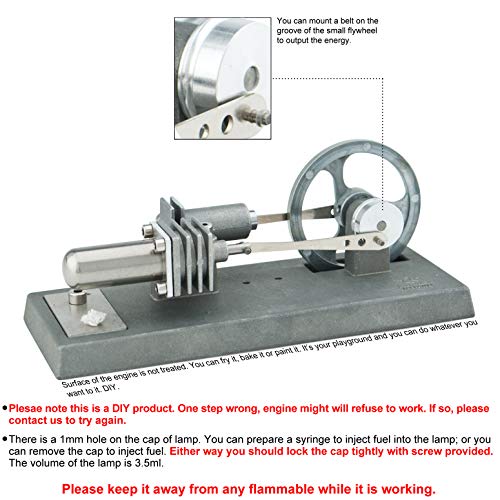 DjuiinoStar Hot Air Stirling Engine Assembly Kit: Spend 30 Minutes to Build Your Own Stirling Engine