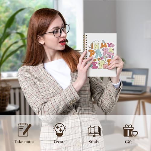 Paraprofessional Gifts Notebook Journal, Paraprofessional Must Haves, Paraeducator Para Teacher Assistant Appreciation Gifts, In My Para Professional Era Hardcover Spiral Notebook 5.5x8.3 Inch - color: Para Teacher