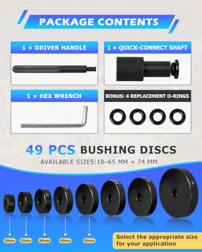 DAYUAN 52 in 1 Custom Bushing Driver Set, Bush Removal Puller Bearing Press
