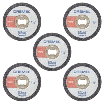 Dremel EZ476 1 1/2-Inch EZ Lock Rotary Tool Cut-Off Wheels for Plastic - 5 Pack - color: Black
