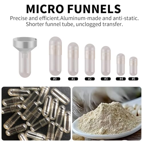 Small Metal Funnels Mini Funnel 8 Size Tiny Bottle Funnel, Miniature Atomizers, Flask, Perfume, Essential Oil, Powder, Micro Pet Capsule, Spice Jar