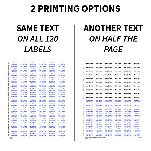 120 Custom Personalized Waterproof Name Labels | Self Stick | Clothing, School, Camp, Nursing, Toys, All Purpose | Ez Kids and All Ages | Washer, Dryer & Dishwasher Safe | No-Iron (No Icon) - color: No Icon