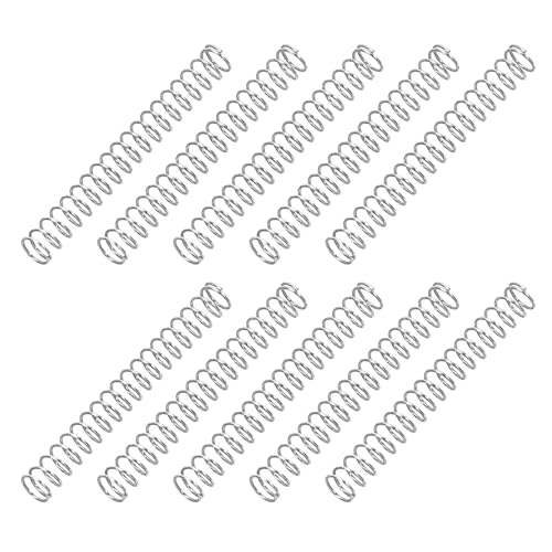 PATIKIL Compression Spring, 0.3mm Wire Dia x 3mm OD x 25mm L, 10 Pcs 304 Stainless Steel Mechanical Extension Small Springs Pen Springs Assortment Kit for Shop and Home Repairs - size: 0.3x3x25mm