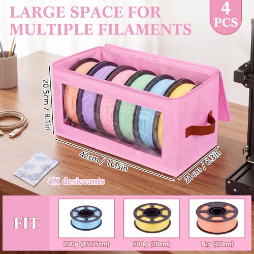 4 Pack Filament Storage Box 3D Printer Filament Storage Containers