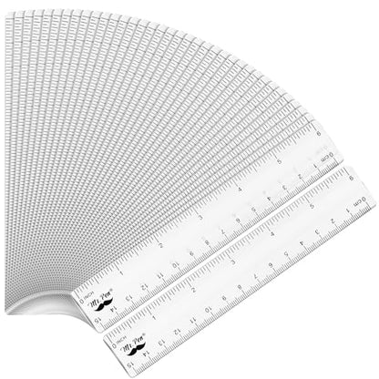 Mr. Pen- Bulk Plastic Rulers, 6 Inch, 36 Pack, Easy-to-Read Markings - color: Clear, size: 36 Pack 6 Inch