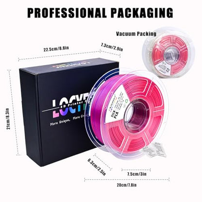 PLA Filament 1.75mm, Silk PLA 3D Printer Filament, Dual Color Filament - Red Blue 1.75 PLA Filament- 2 in 1 Coextrusion 3D Filament PLA 1.75 +/-0.02mm, Fit to AMS, 1kg/Spool - color: Dual-color Red Blue