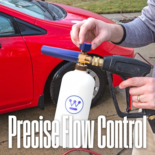 Westinghouse Foam Cannon for Pressure Washers - 3600 Max PSI, 1/4” Connector - for Gas and Electric Pressure Washers
