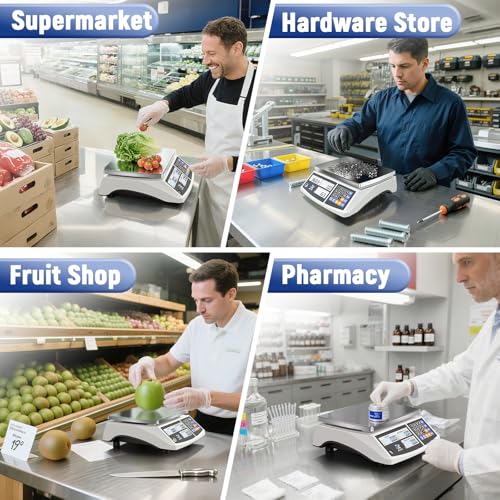 Industrial Counting Scale 30kg/66lb x 0.1g Precision Bench Scale Digital Inventory Counting Weight Scale for Small Parts and Coins, Electronic Gram Scale with Batteries/AC Power, lb/g/kg/oz - style: 30kg x 0.1g