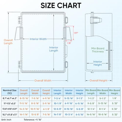 TICONN Outdoor Electrical Box with Ventilation Holes, IP65 Junction Box - color: Off-white, size: 8.7"x6.7"x4.3"