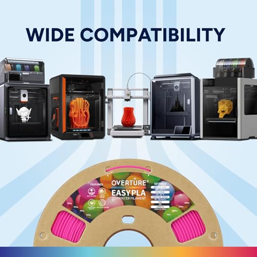 OVERTURE Easy PLA 1.75mm, Easy to Print Filament, 1kg Magenta - color: Easy Magenta