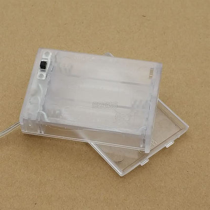 3x AA LED String Battery Holder and Screws 3 x 1.5V AA Battery Holder and Switch for LED String Light DIY or Fixing