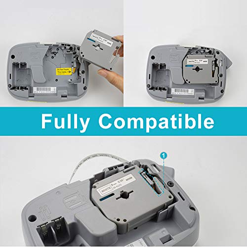 Absonic 5-Pack MK131 12mm 0.47" Clear Label Tape Compatible for Brother Mk-131 M-K131 M131 M-131 P Touch M Label Tape 12mm Black on Clear 1/2" for PT-M95 PT-70BM PT-90 PT-80 PT-65 PT-70SR PT-85
