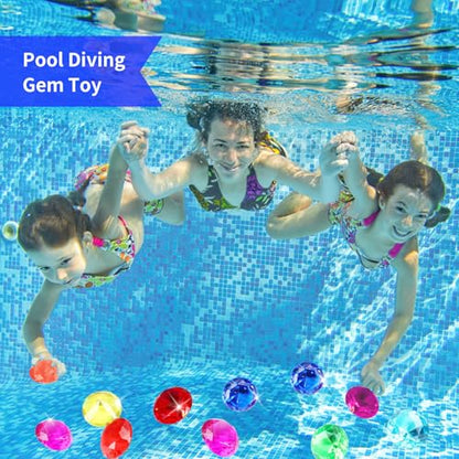 28Pcs Large Diving Pool Gems Big Acrylic Diamond Gemstones Jewels for Kids - color: Gems