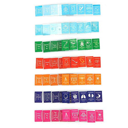 35pcs Microscope Slide, Assorted Cytology Botany Zoology Entomology Prepared Slides Biology Glass Lab Specimens Set for Students Science Experiment Teaching
