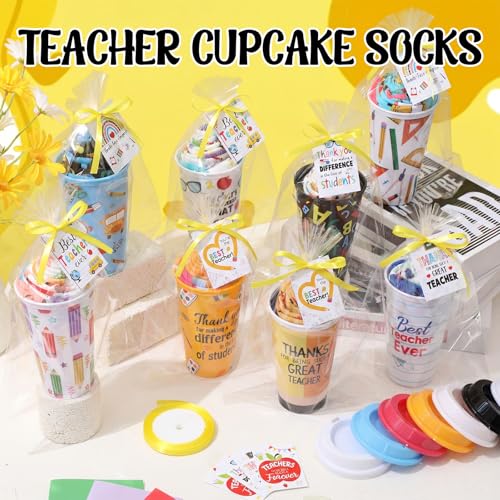 Cutecrop 52 Pcs Back to School Teachers Gifts Set Coffee Cup Fuzzy Socks - style: Ruler
