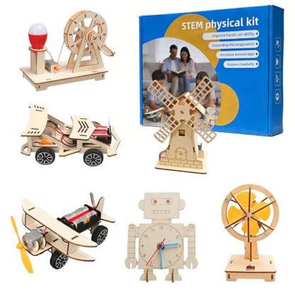 6 in 1 STEM Kits for Kids Ages 8-10-12-14, Stem Toys for Boys Age 8-12, Science Projects, 3D Puzzles for Kids, Educational STEM Toys,Birthday Gifts for 8 9 10 11 12 Year Old Boys and Girls