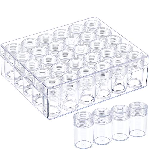 Blulu 30 Bead Container Lidded Small Box, 1.85 x 1 Inch - size: 1.85 x 1 Inch