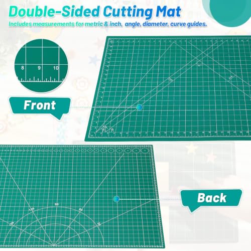 anezus Self Healing Cutting Mat for Rotary Cutting, 35" x 23.3", Green - color: Green, size: 35"L x 23.3"W
