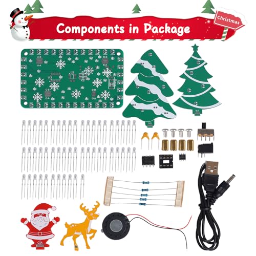 MIOYOOW LED Christmas Tree Soldering Kit for Christmas Decoration & Gift