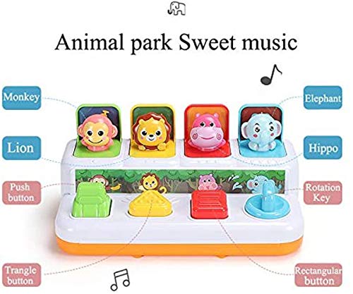 Animal Park Interactive Pop Up Music Toy,Up- Early Education Activity Center Toy, Ages 7 8 9 10 11 12 Months and up Infant Toddlers Toys.