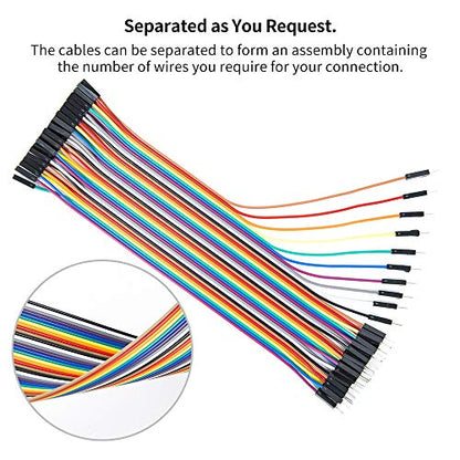 Breadboard Jumper Wires Kit, 2Pcs 830 Tie Points & 2Pcs 400 Tie Points & 120 Pcs Multicolor Jumper Wires for Electronics Projects