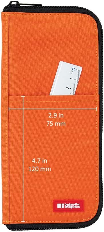 LIHITLAB LAB Slim Pen/Pencil Pouch, 0.7 × 3.9 × 8.5 Inches, Indigo (A7652-11) - color: Indigo, size: 0.7 × 3.9 × 8.5 Inches