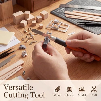 8-Blade Hobby Saw & Knife Set, Mini Hand Saw for Model Crafts