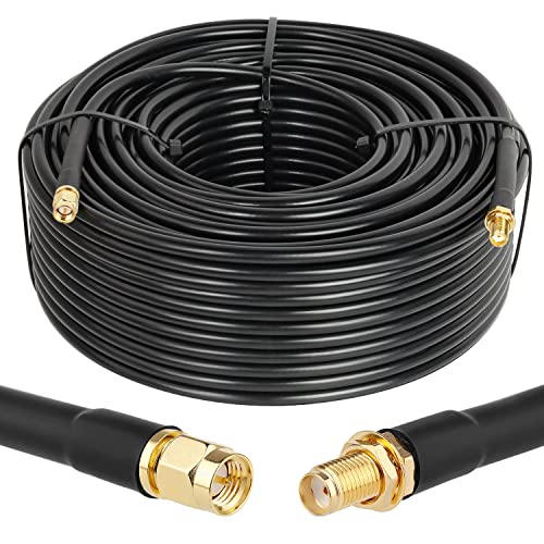 XRDS -RF SMA Extension Cable 200 FT with SMA Male to Female Connector 50 Ohm KMR240 Low Loss Coax Coaxial Cable - size: 200 FT