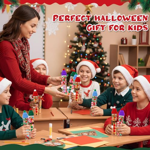 Honeydak 16 Set Christmas Candy Tubes 4 oz Hot Chocolate Clear Tube Bulk - style: Snowman