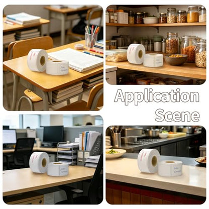 300 Labels Removable Food Labels, HUOJI 1 x 3 Food Label Stickers - size: 1x3-2 Rolls | 300 Sheets