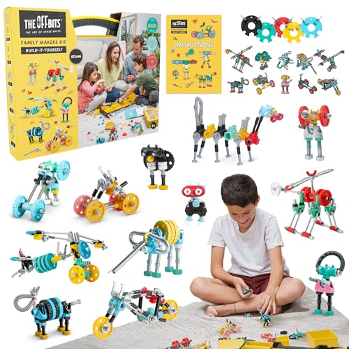 The Off Bits Educational STEM Toys for 6+: Robot Toy Building Sets, 3-in-1 Engineering Kit for Boys and Girls, Build Your Own STEM Building Toys with Endless Possibilities (Family Kit) - style: Family Kit