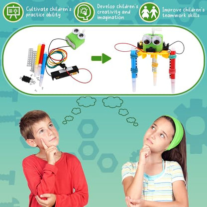 Soulchen 16 Pcs Robot Building Kits for Kids, STEM DIY Robotics Toys